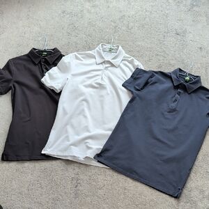 Small Lot 3 MX Simons Le 31 Classic Men's Polo Shirt - Black White Navy / Fitted